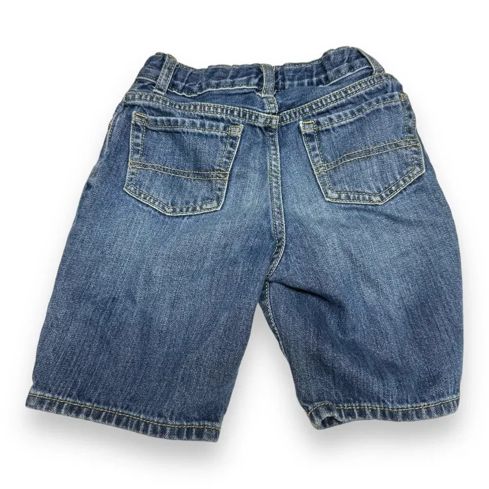 The Children's Place Boys‎ Shorts Sz 5 Blue Denim Jorts Jean Adjustable Waist
